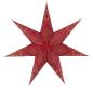 Preview: Khidki Rot mit rotem Glitter, 7 Zacken , 60cm